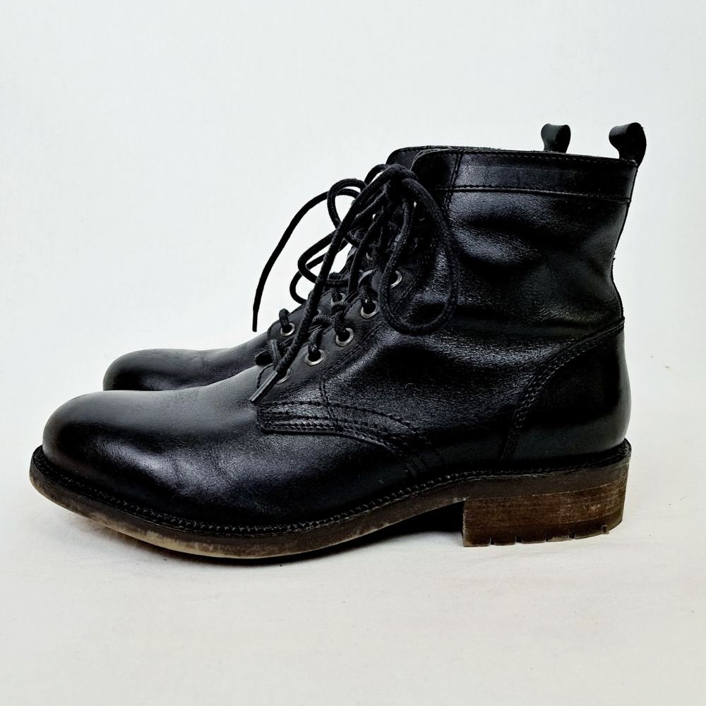 leather combat boots